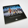 Progetto grafico per la copertina del volume 'L’Utopia per le strade. I carnevali del GRIDAS: come e perché mascherarsi' di Felice Pignataro, riedizione a cura di Marotta&Cafiero Editori.