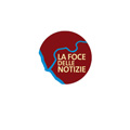 Progetto del logo per 'La foce delle notizie - il notiziario di Castel Volturno', laboratorio di video partecipato condotto da Angelo Loy e Emanuele Vernillo presso la scuola media 'Giuseppe Garibaldi'e il Centro d’accoglienza per Immigrati “Fernandes” di Castel Volturno, nell'ambito dei laboratori Pedagogico-Culturali promossi da Punta Corsara.
Il logo ripropone una stilizzazione dell'ultimo tratto del percorso del fiume Volturno prima di sfociare nel mare (delle notizie).
