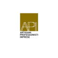 Logo per A.P.I. sas, Artigiani Professionisti Imprese, declinabile per i diversi settori d'intervento.